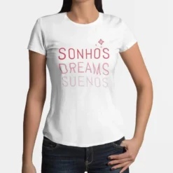 Tee-shirt femme "Sonhos" - Blanc
