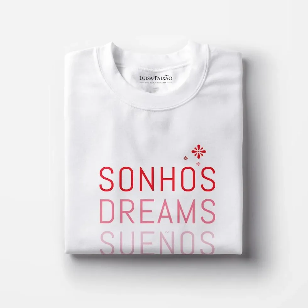 Tee-shirt femme "Sonhos" - Blanc