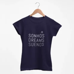 Tee-shirt femme "Sonhos" - Bleu marine
