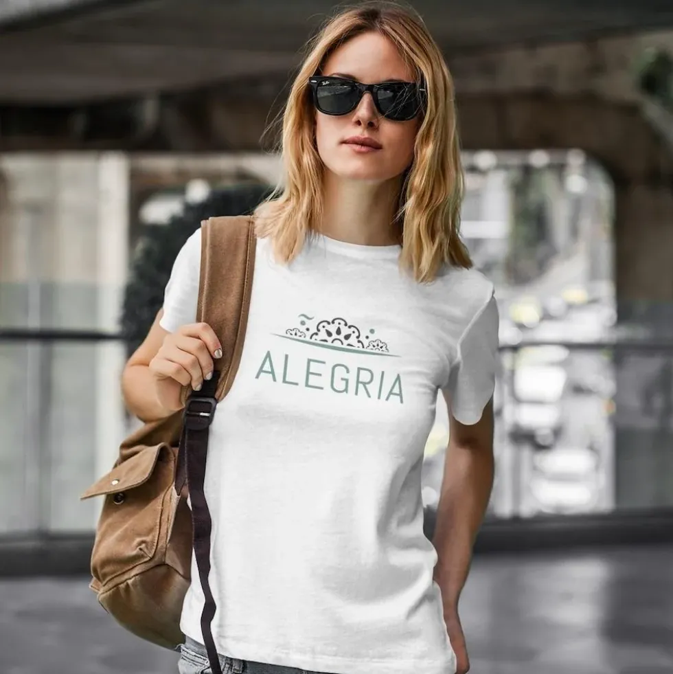 Tee-shirt unisexe "Alegria" - Blanc