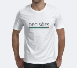 Tee-shirt unisexe "Decisões" - Blanc