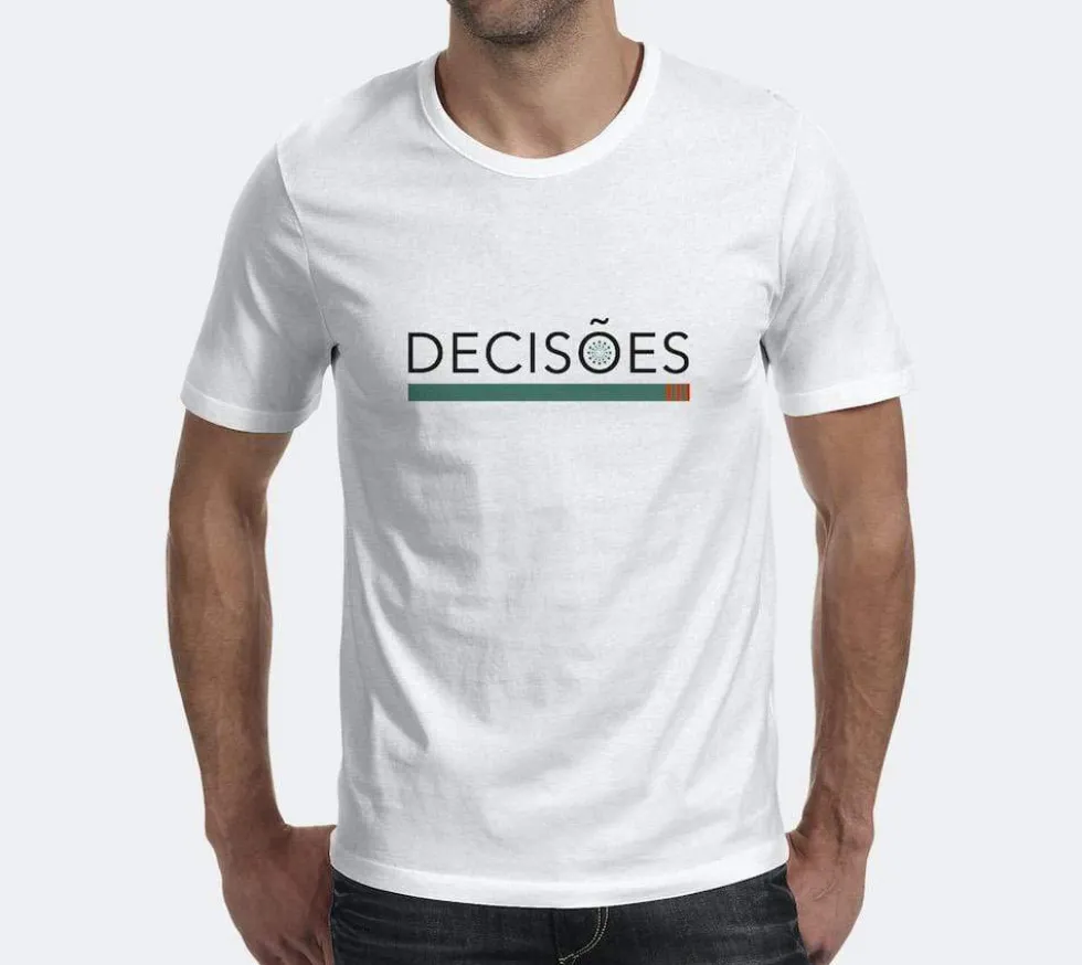 Tee-shirt unisexe "Decisões" - Blanc