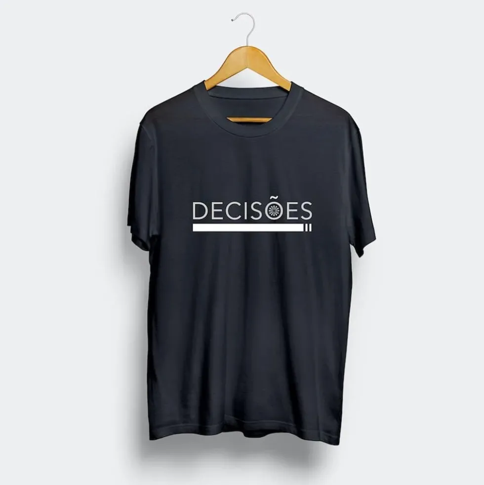 Tee-shirt unisexe "Decisões" - Bleu