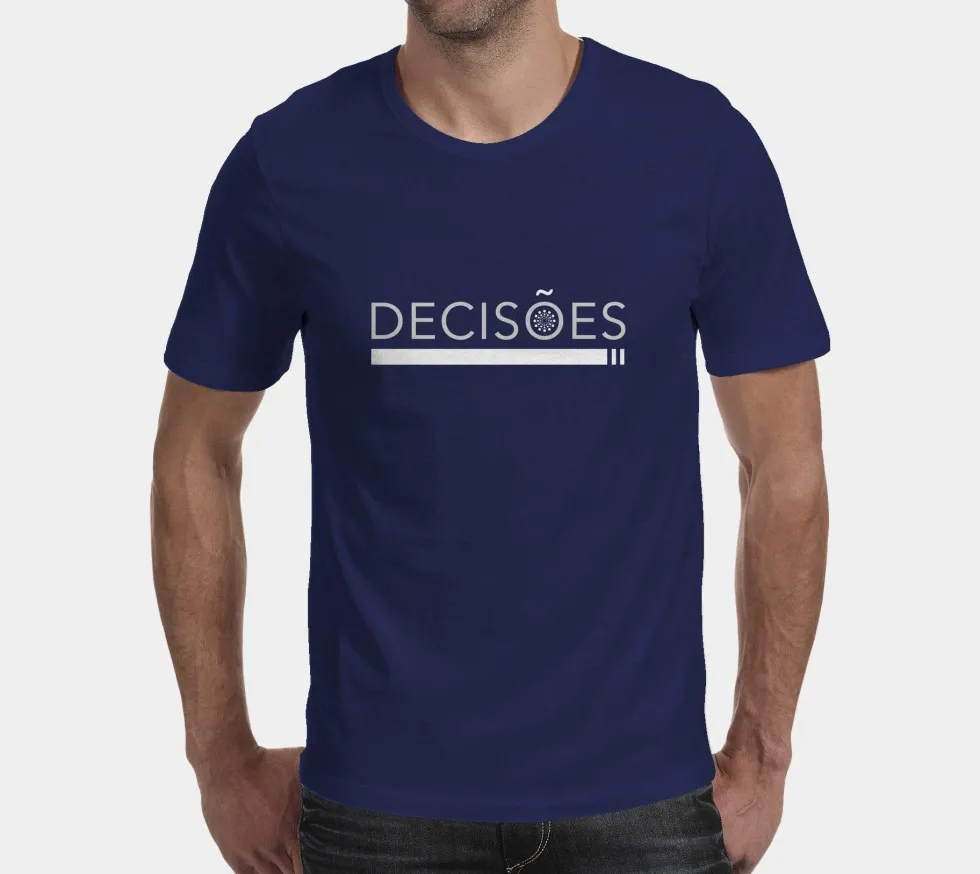 Tee-shirt unisexe "Decisões" - Bleu