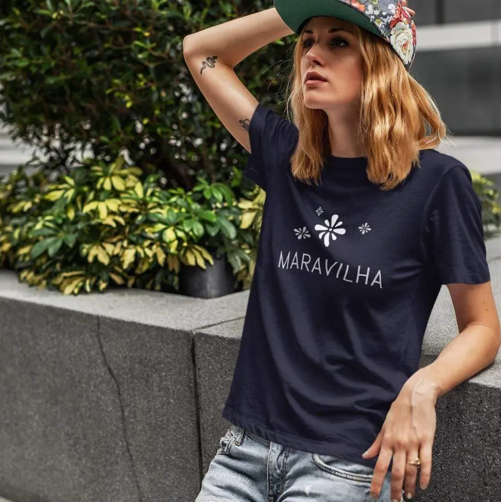 Tee-shirt unisexe "Maravilha" - Bleu