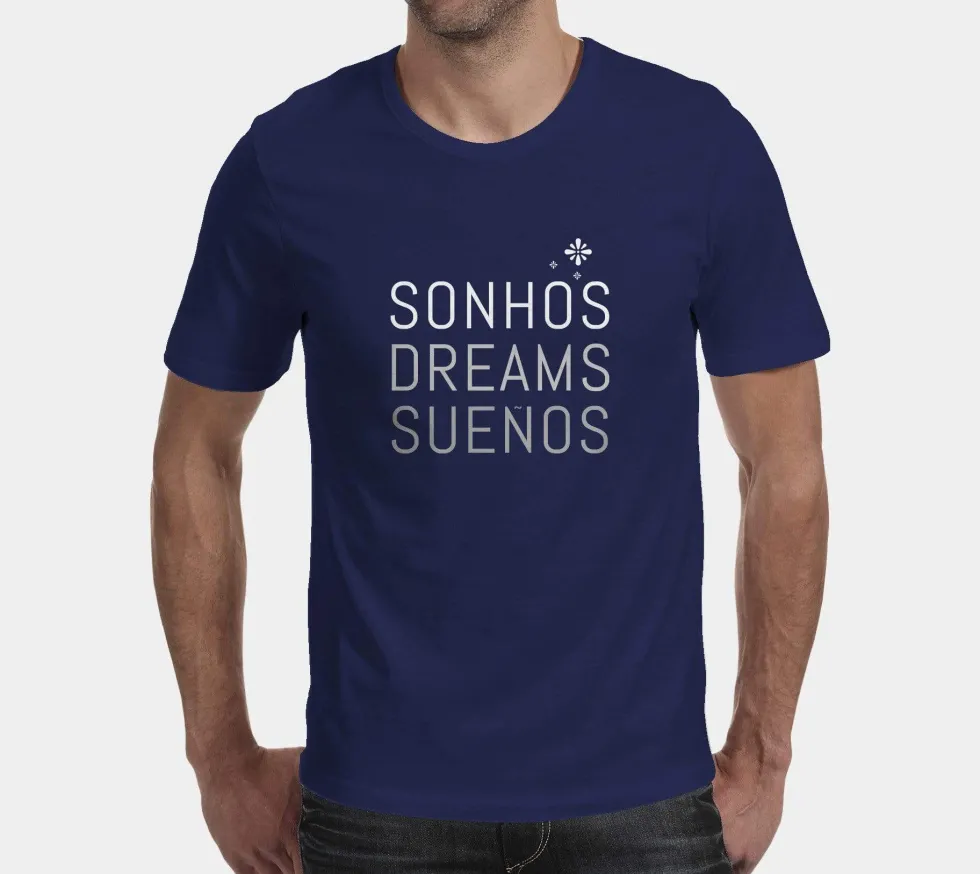 Tee-shirt unisexe "Sonhos" - Bleu