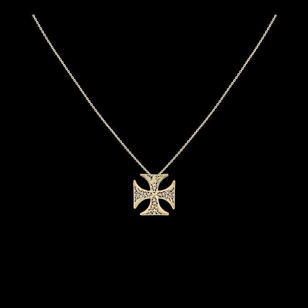 Templário I Collier en argent doré