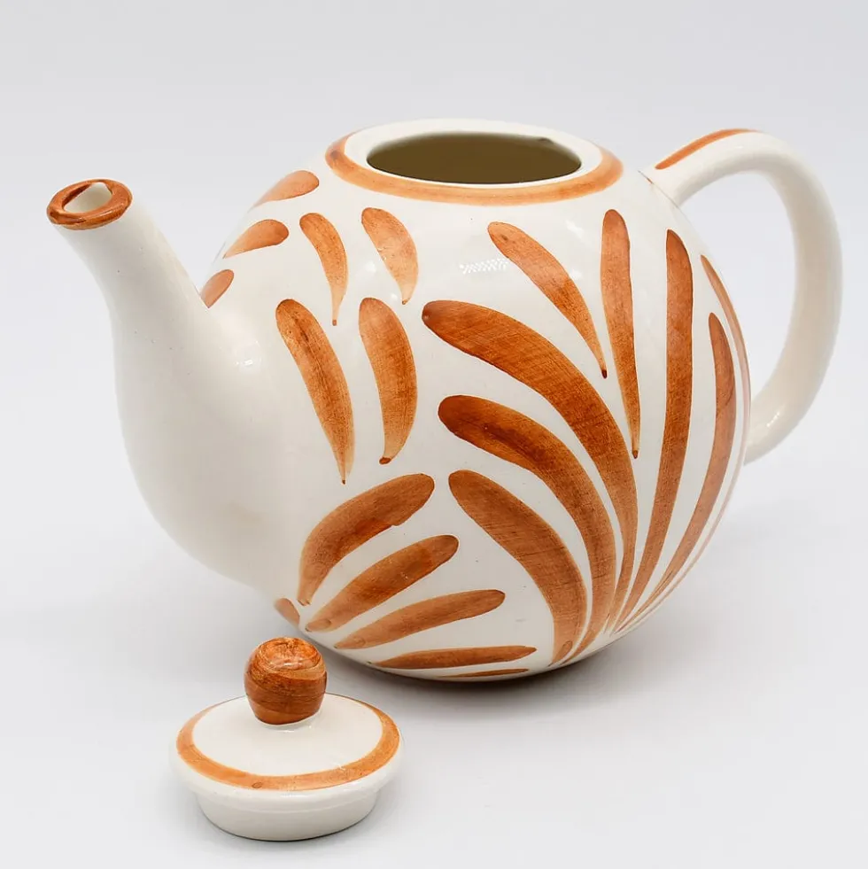 Théière boule en céramique "Andorinha" - Terracotta