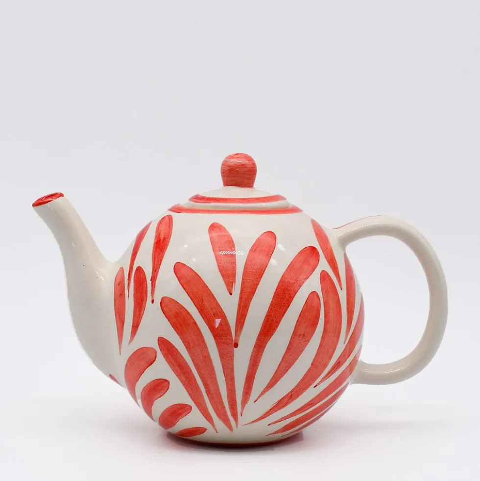 Théière boule en céramique "Andorinha" - Rouge