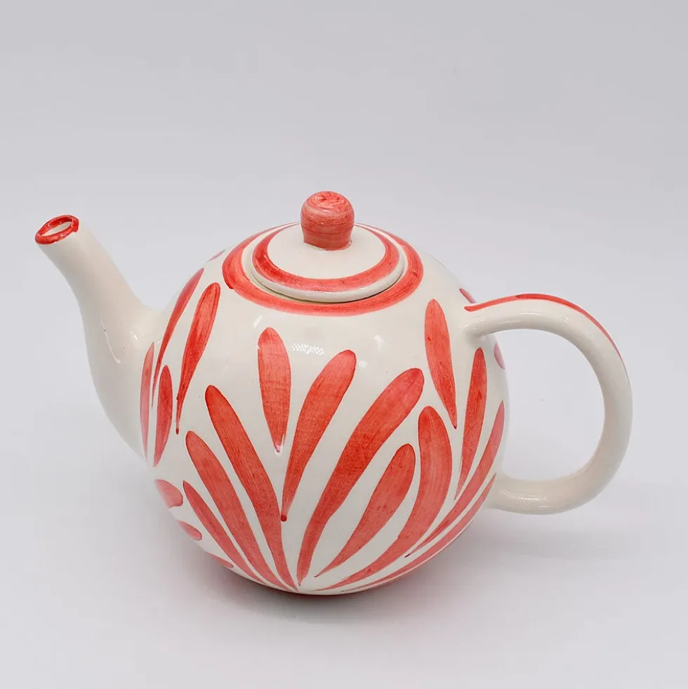 Théière boule en céramique "Andorinha" - Rouge