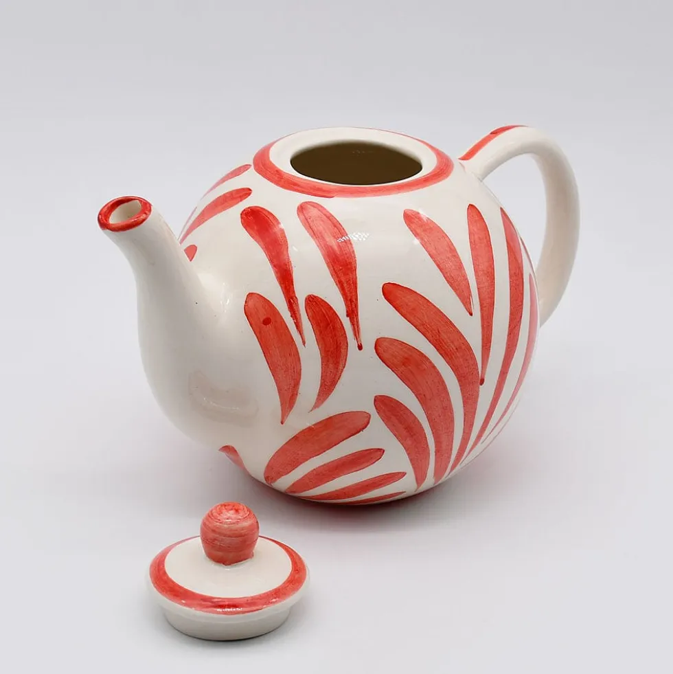 Théière boule en céramique "Andorinha" - Rouge