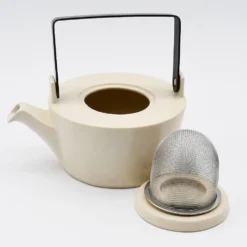 Théière en grès beige "Lagoa"