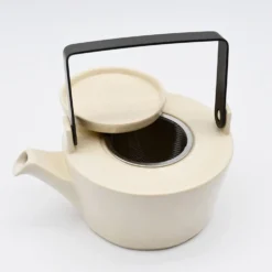 Théière en grès beige "Lagoa"