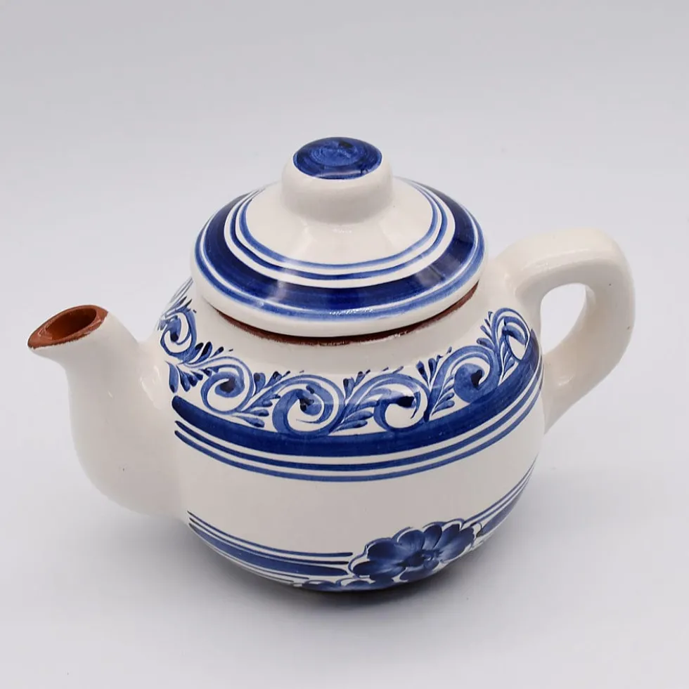 Théière en terre cuite - Bleue