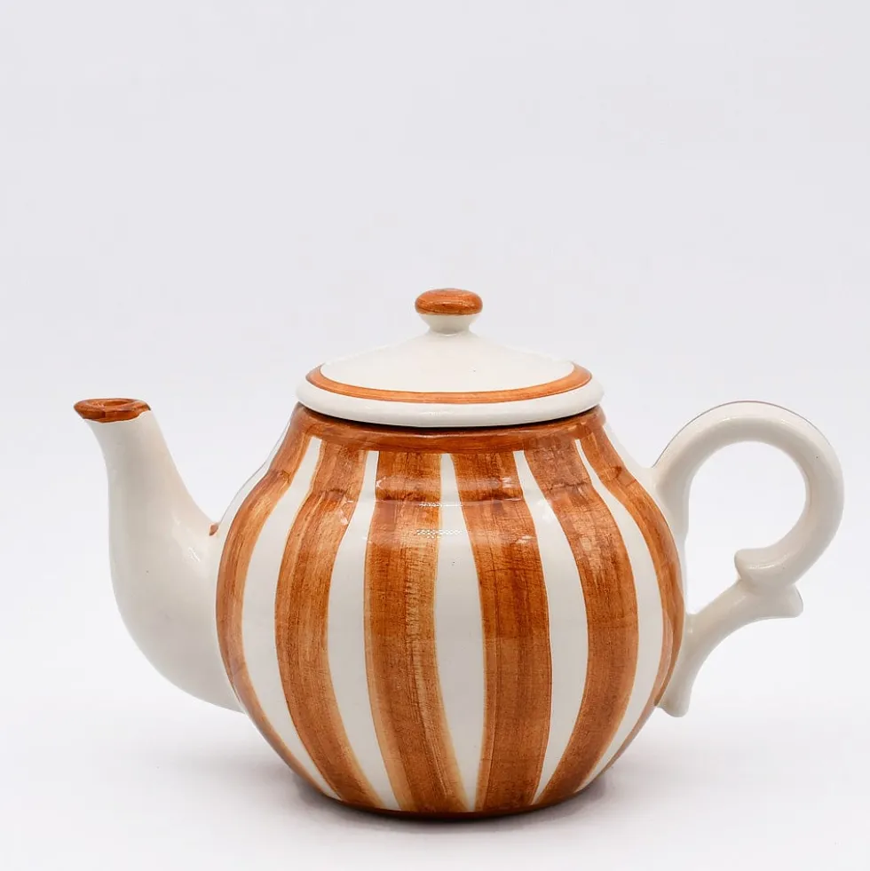 Théière rayée "Costa Nova Mar" - Marron