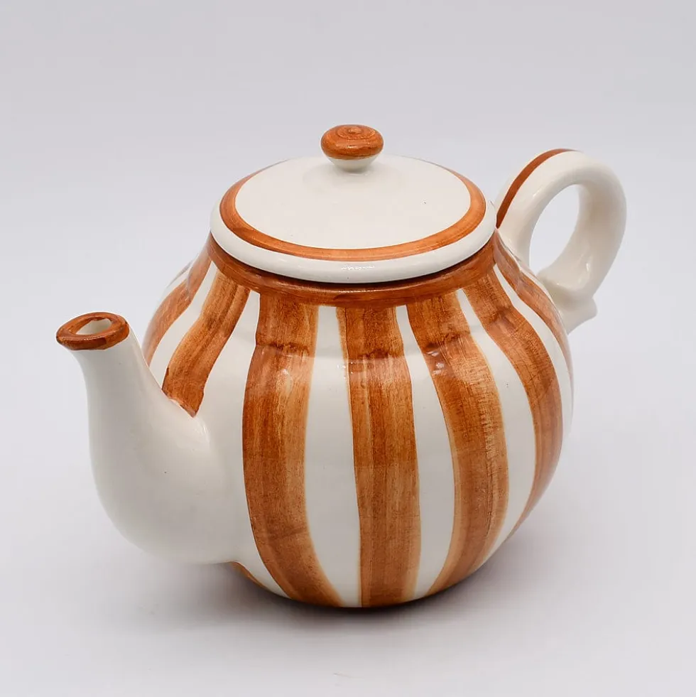 Théière rayée "Costa Nova Mar" - Marron