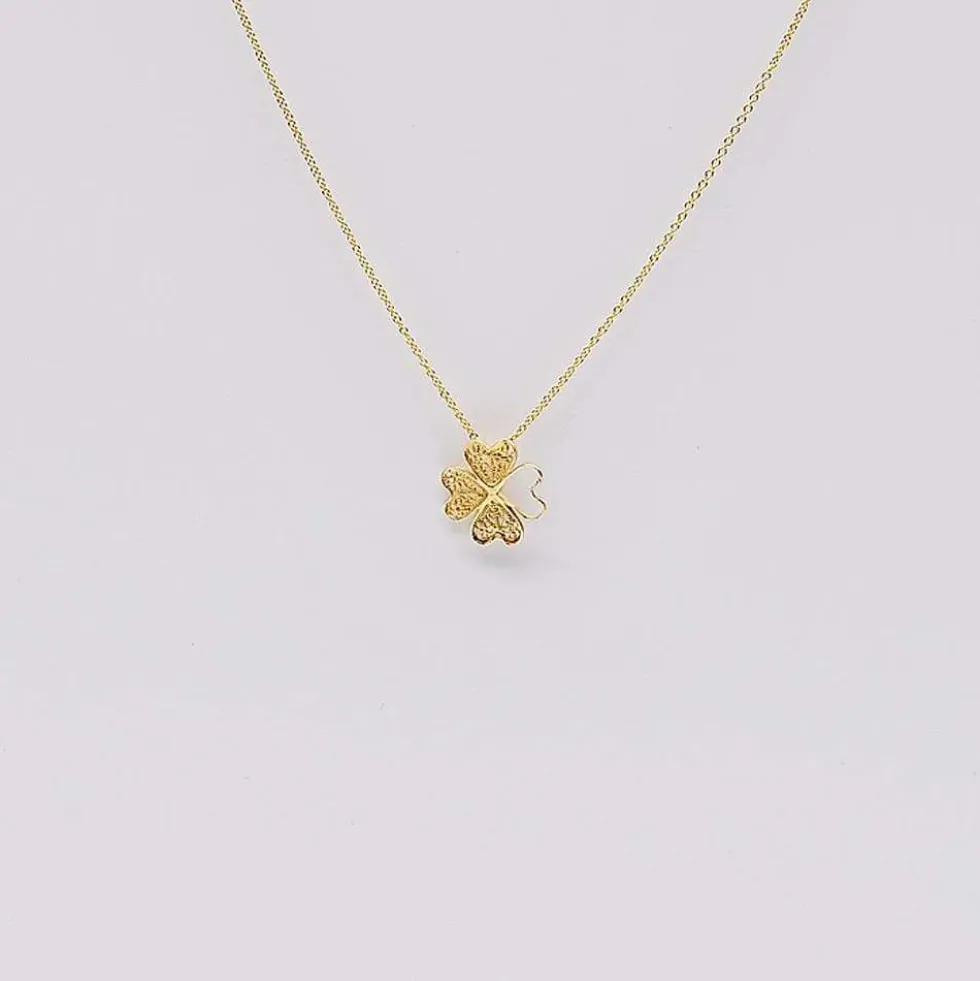 Trevo I Collier en argent doré
