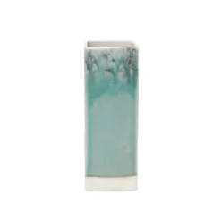 Vase carré en grès "Madeira" - Vert