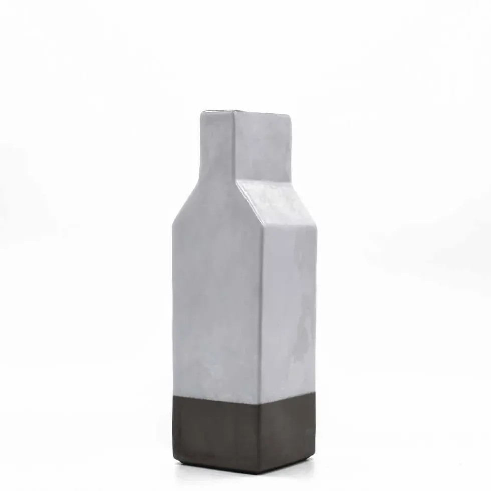 Vase en grès blanc "Plano"