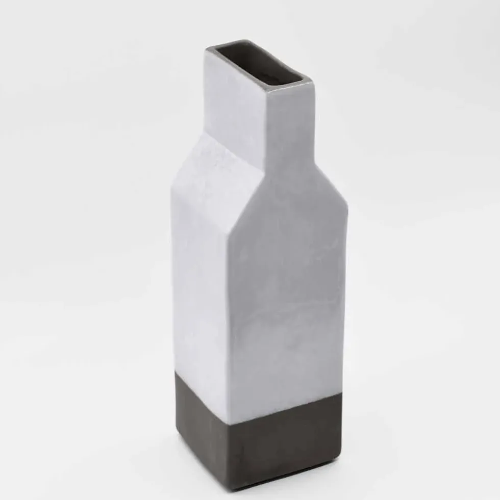 Vase en grès blanc "Plano"
