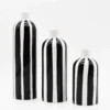 Vase rayé "Costa Nova" - Noir