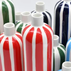 Vase rayé "Costa Nova" - Rouge