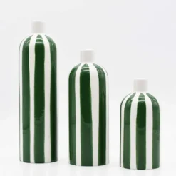 Vase rayé "Costa Nova" - Vert